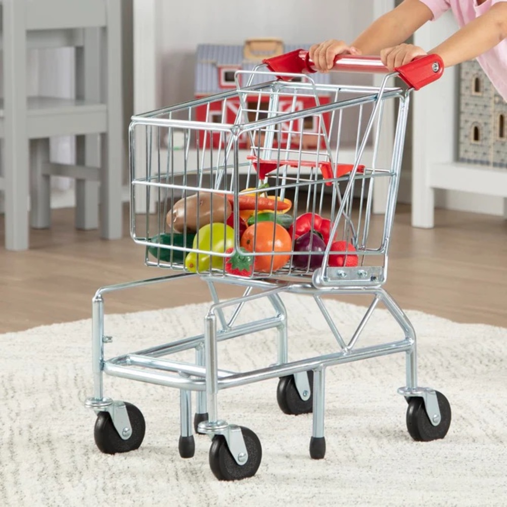 Melissa & Doug shopping Cart Toy - Metal Grocery Wagon